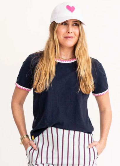 Sally Ringer Tee Crochet Indigo