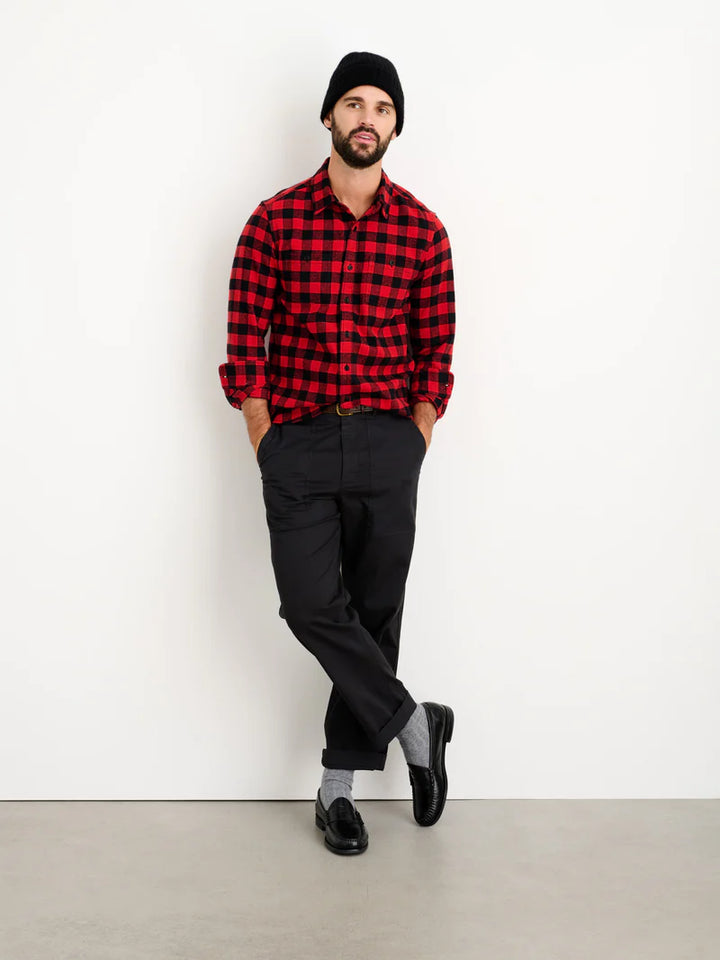 Flannel Work Shirt in Buffalo Plaid