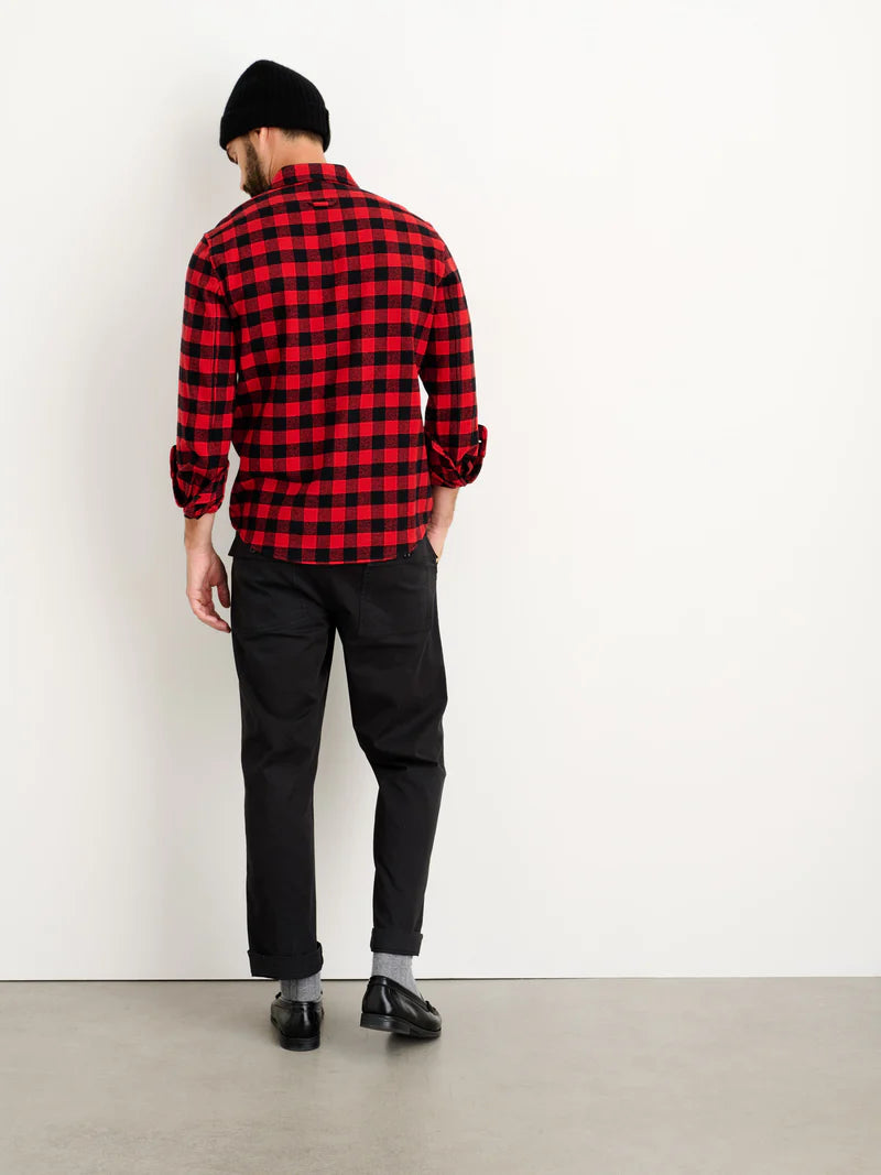 Flannel Work Shirt in Buffalo Plaid