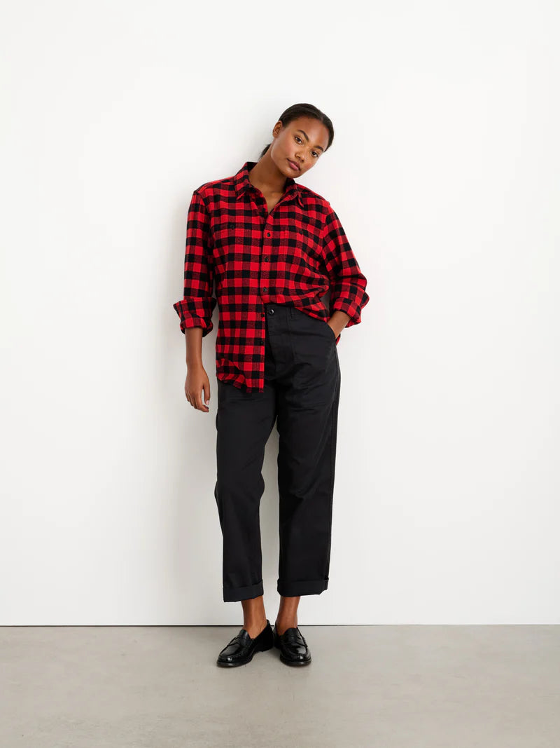 Flannel Work Shirt in Buffalo Plaid