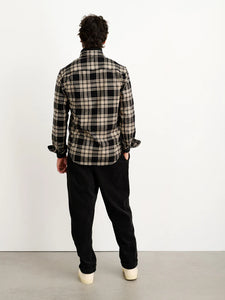Mill Shirt in Black/Ivory Tartan