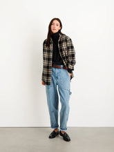 Load image into Gallery viewer, Mill Shirt in Black/Ivory Tartan
