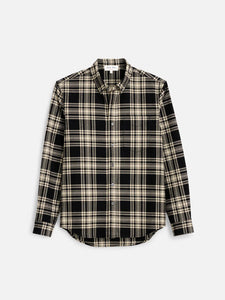 Mill Shirt in Black/Ivory Tartan