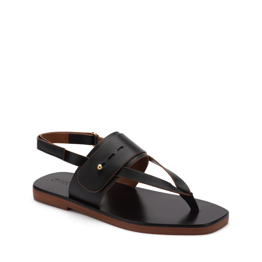 Adria Flat Sandal in black