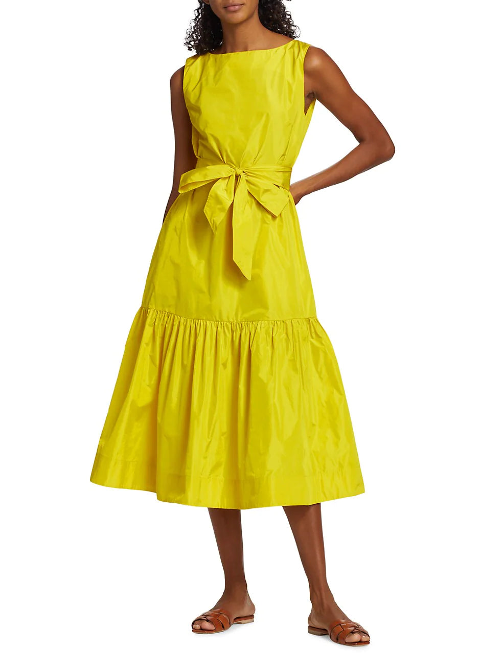 Elke Sleeveless Flounce Dress