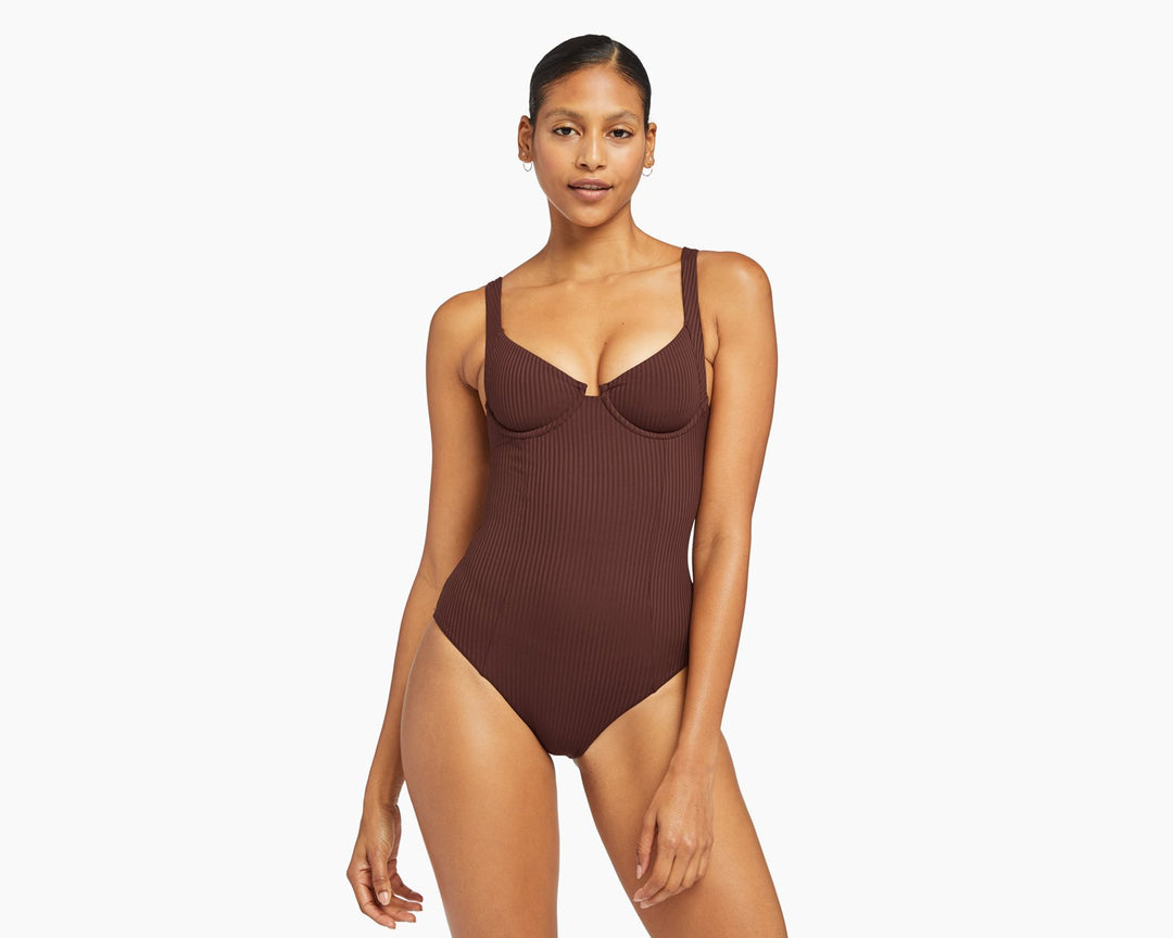 Demi One Piece in Chocolate EcoRib