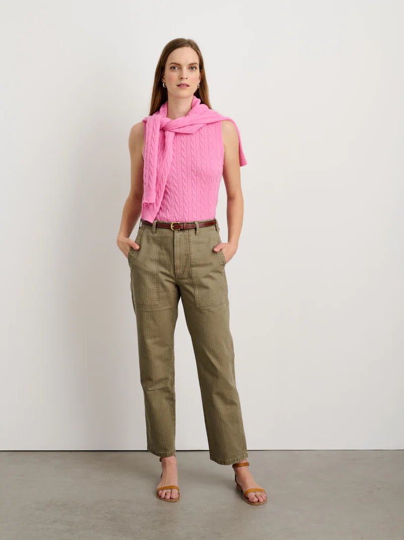 Mini Cable Vest- Pink