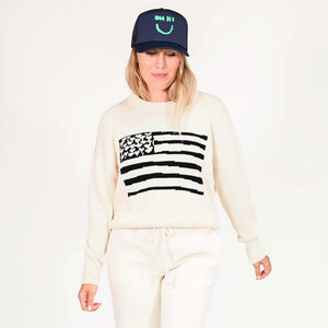 Boyfriend Sweater Flag Icon Oatmilk