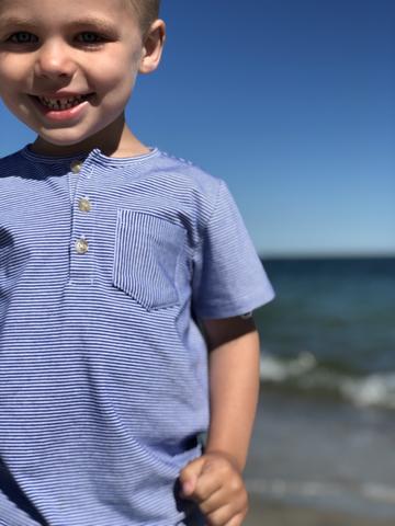 Boy Striped Henley Tee