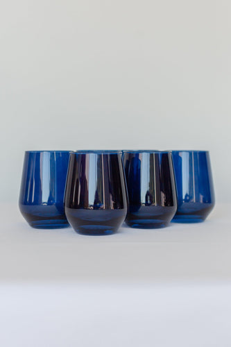 Estelle Colored stemless wine glasses