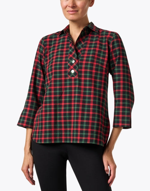 Aileen Top in Pucker Tartan