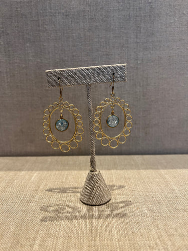 Large Oval Sun Hoop Gold Oval Earrings