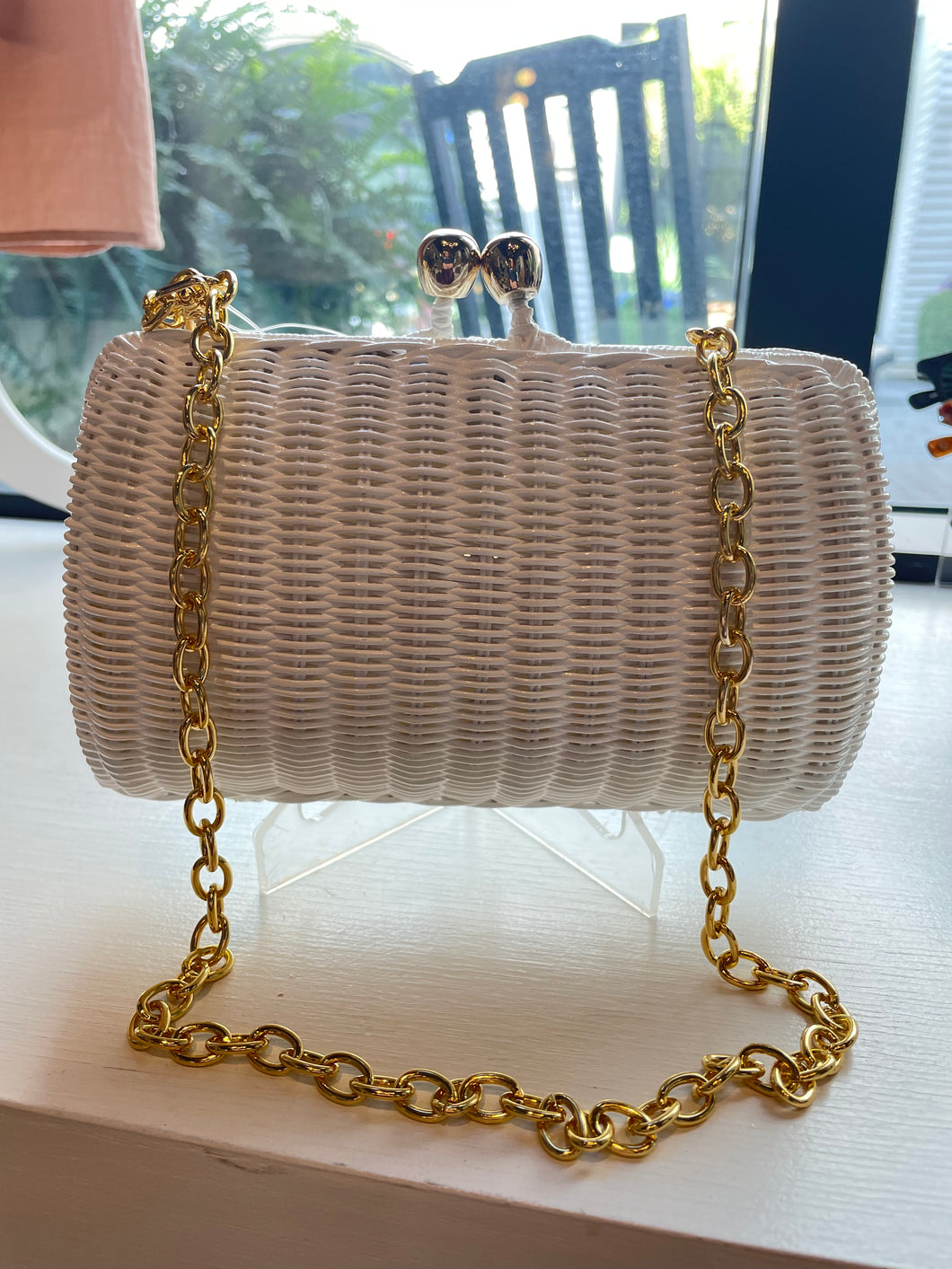 Farah Wicker Clutch