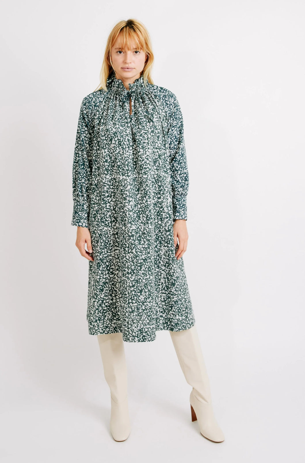 Vienna High Neck Midi Dress